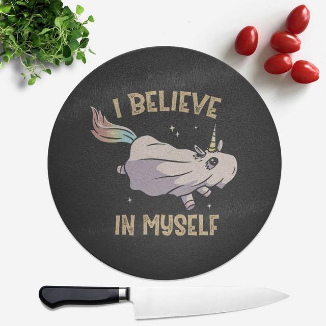 I Believe In Myself Round Chopping Board on Productcaster.