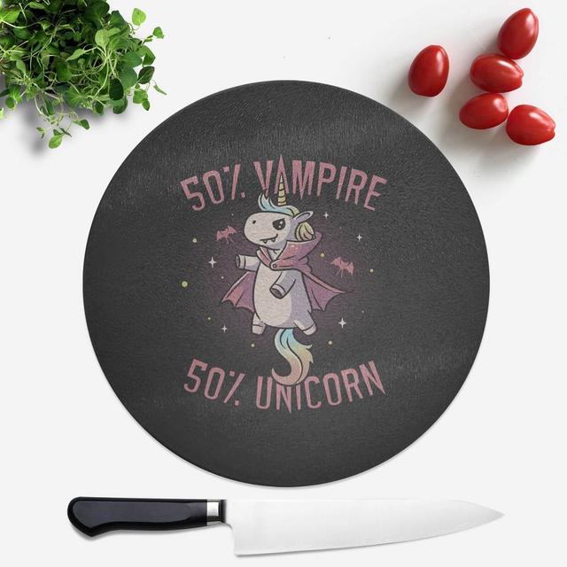 Vampire Unicorn Round Chopping Board on Productcaster.