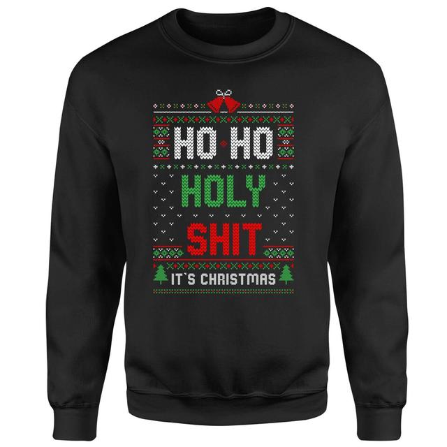 Ho Ho It's Christmas Unisex Christmas Jumper - Black - L - Schwarz on Productcaster.