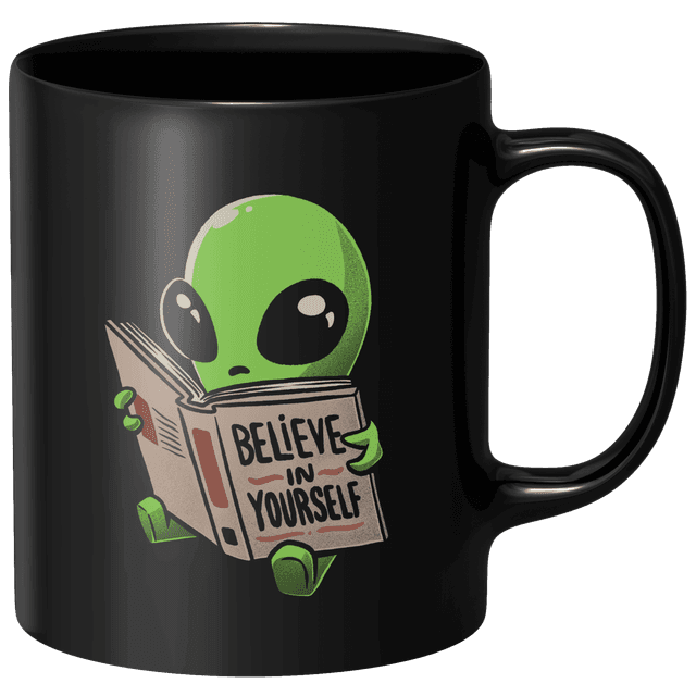 Believe In Yourself Mug - Black Schwarz on Productcaster.