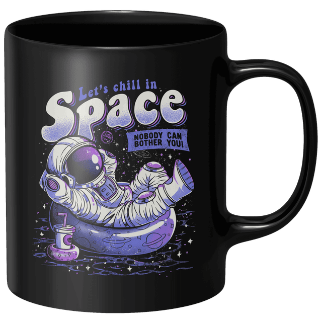 Chilling In Space Mug - Black Schwarz on Productcaster.