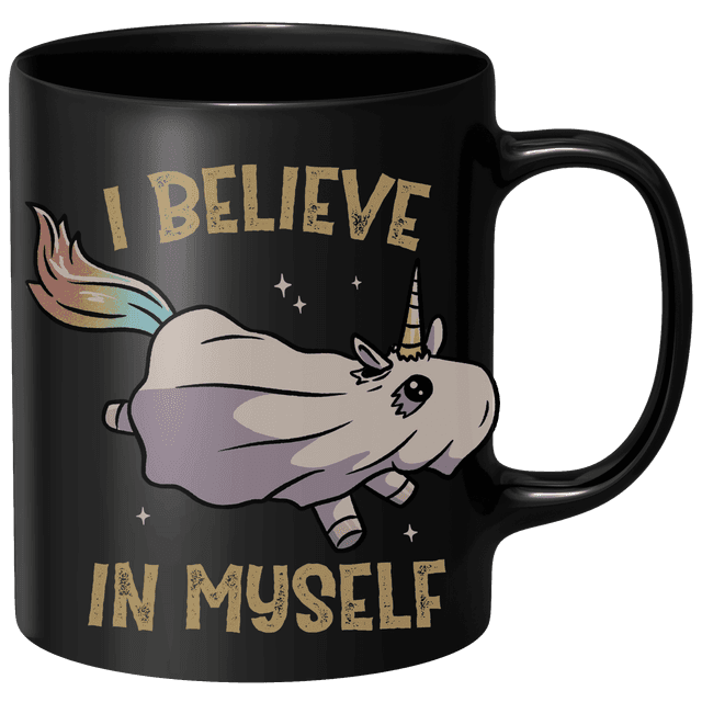 I Believe In Myself Mug - Black on Productcaster.