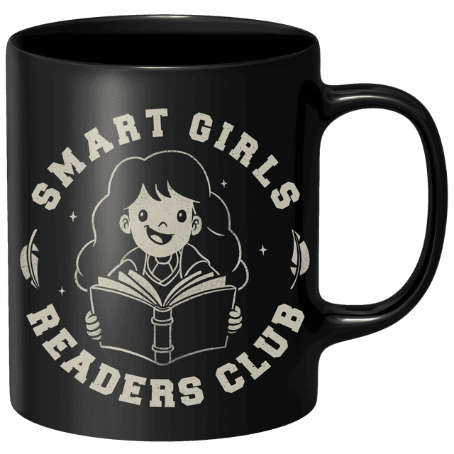 Smart Girls Readers Club Mug - Black on Productcaster.