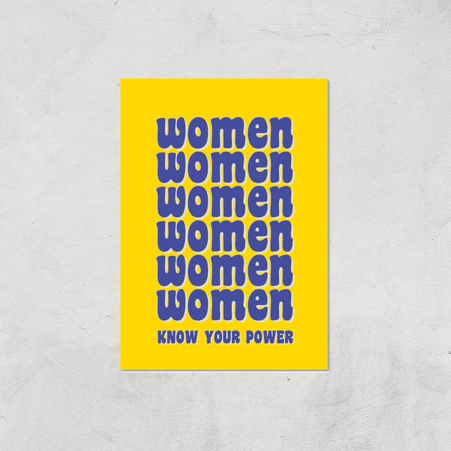 Feminist Women Know Your Power Giclee Art Print - A2 - Print Only on Productcaster.