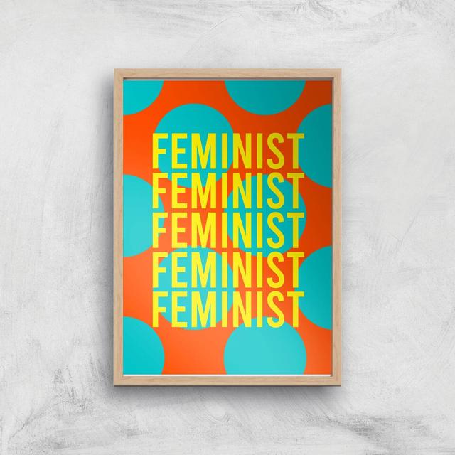 Feminist Feminist Giclee Art Print - A3 - Wooden Frame on Productcaster.