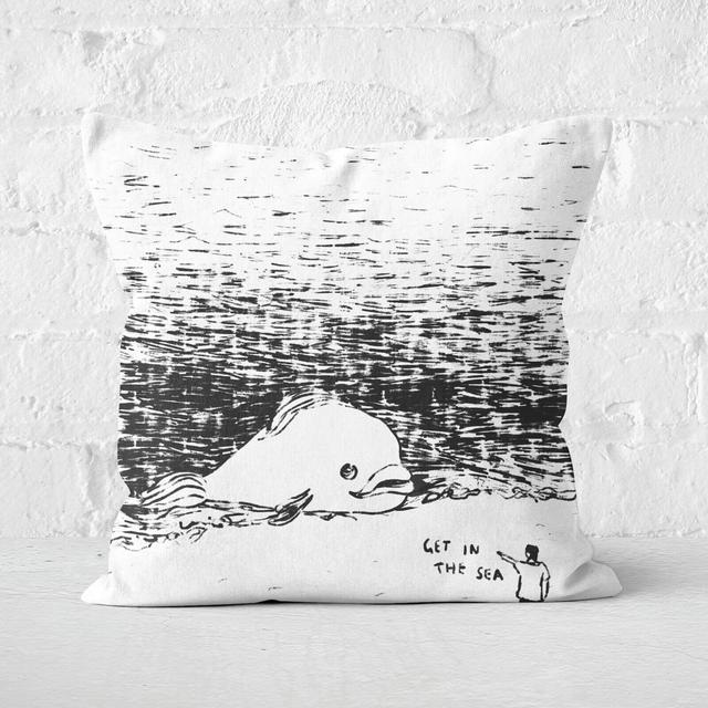 Get In The Sea Square Cushion - 50x50cm - Soft Touch on Productcaster.