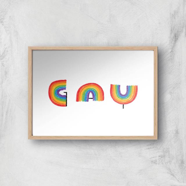 Rainbows Giclee Art Print - A4 - Wooden Frame on Productcaster.