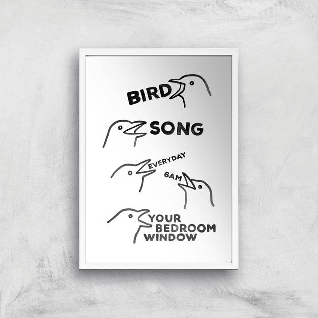 Bird Song Everyday Giclee Art Print - A2 - White Frame on Productcaster.