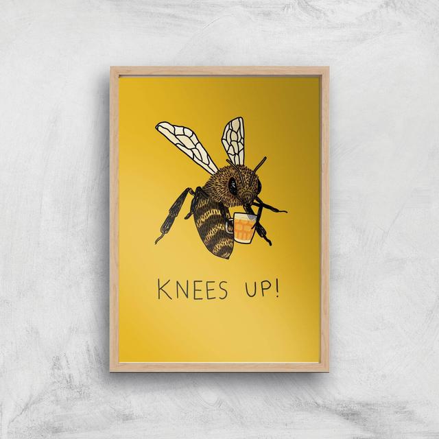 Bees Knees Up Giclee Art Print - A2 - Wooden Frame on Productcaster.