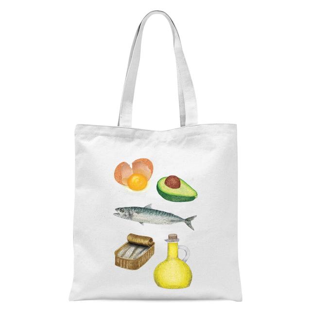 Good Fats Tote Bag - White on Productcaster.