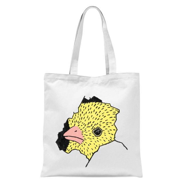 Here's Chicky Tote Bag - White on Productcaster.