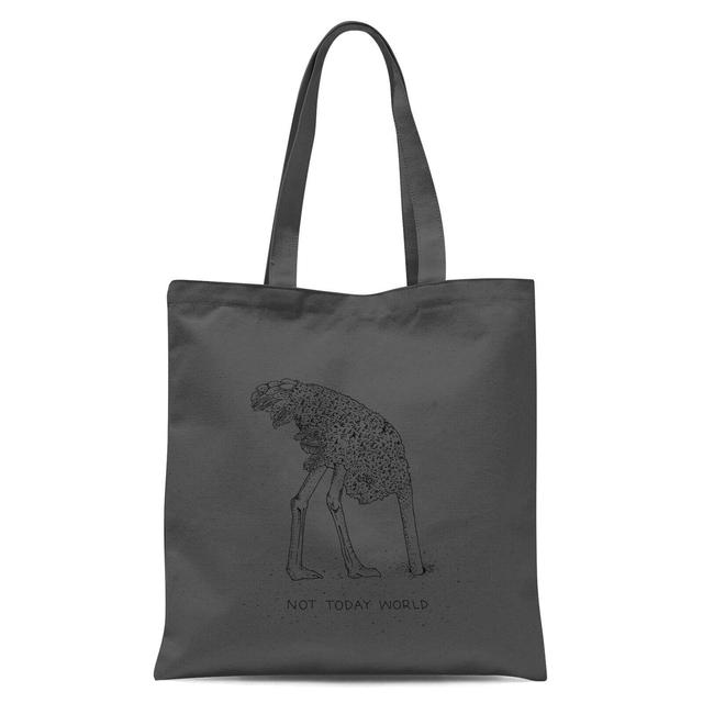 Not Today World Tote Bag - Grey on Productcaster.