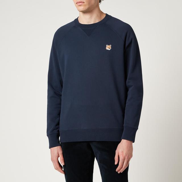 Maison Kitsuné Men's Fox Head Patch Classic Sweatshirt - Navy - XS on Productcaster.