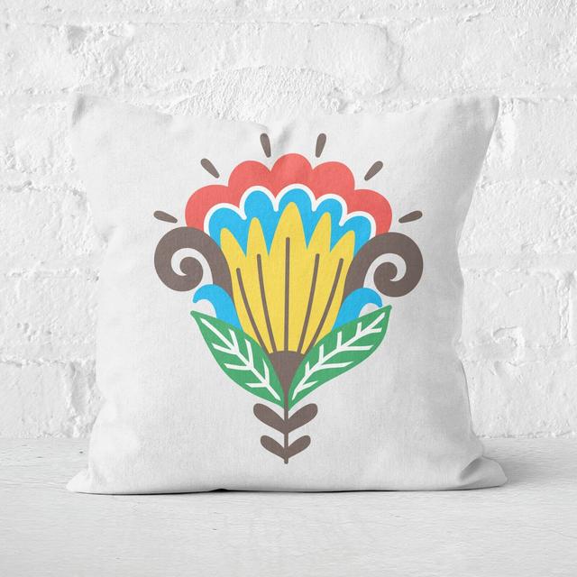 Uncomplex Flower Square Cushion - 60x60cm - Soft Touch on Productcaster.