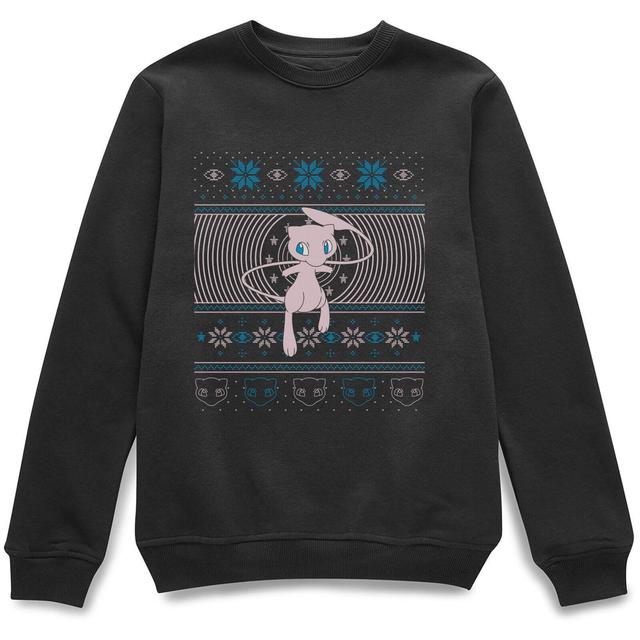 Pokémon All I Want For Christmas Is Mew Unisex Christmas Jumper - Black - M - Black on Productcaster.