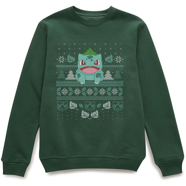 Pokémon Deck The Halls Unisex Christmas Jumper - Green - L - Grün on Productcaster.