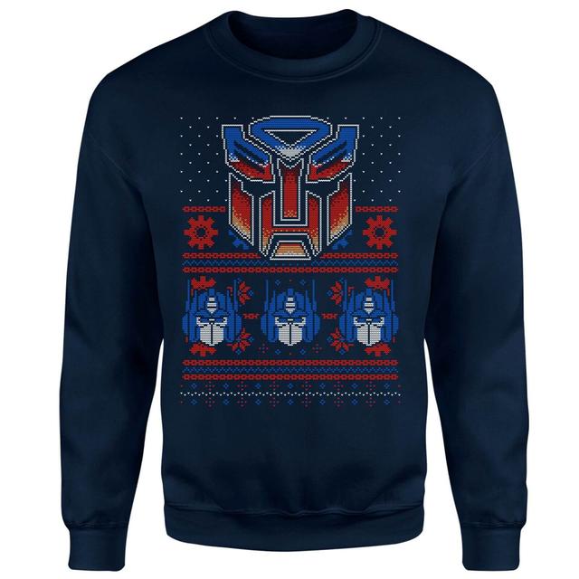 Transformers Christmas Autobots Classic Ugly Knit Unisex Christmas Jumper - Navy - M on Productcaster.