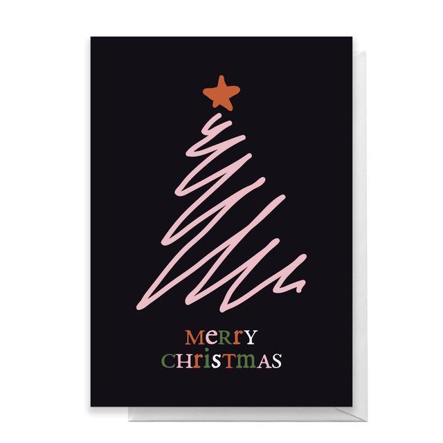 Merry Christmas Scribble Greetings Card - Large Card on Productcaster.