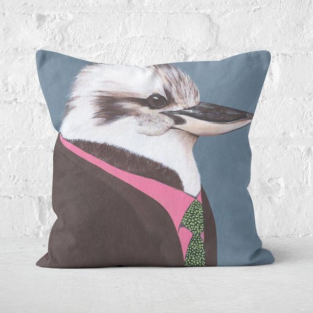 Kookaburra In Suit Square Cushion - 40x40cm - Soft Touch on Productcaster.