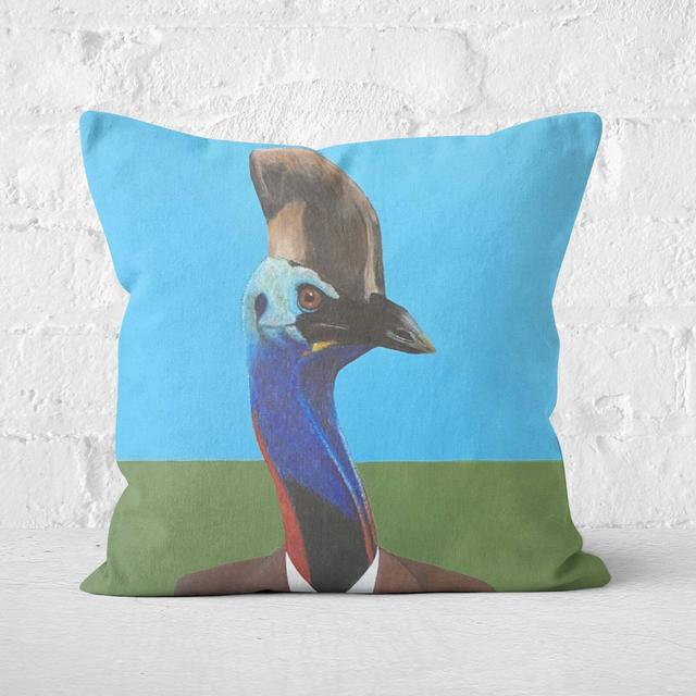 Cassowary In Suit Square Cushion - 60x60cm - Soft Touch on Productcaster.