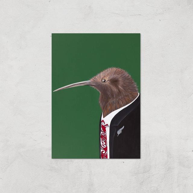 Kiwi In Suit Giclee Art Print - A4 - Print Only on Productcaster.