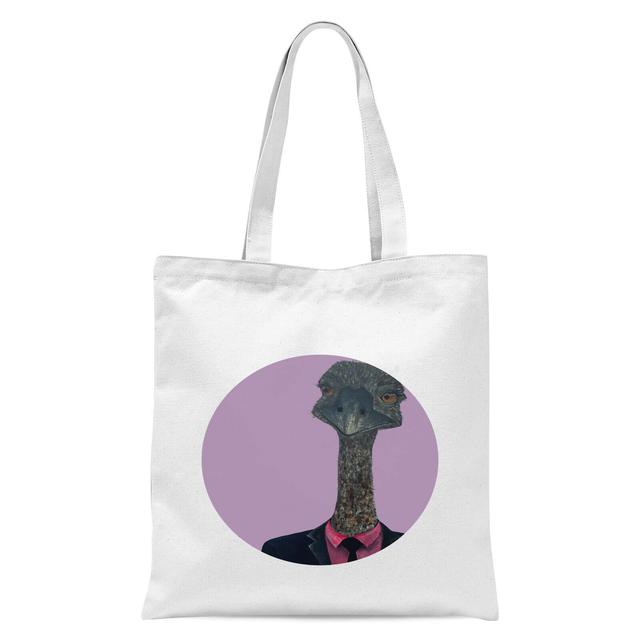 Ostrich In Suit Tote Bag - White on Productcaster.