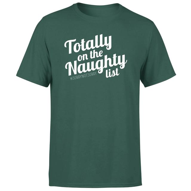 Totally On The Naughty List Men's T-Shirt - Green - M on Productcaster.