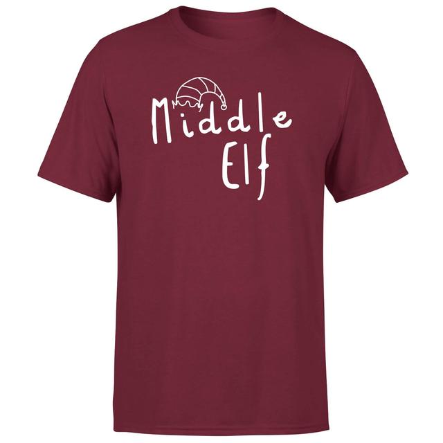 Middle Elf Men's T-Shirt - Burgundy - XL - Burgundy on Productcaster.