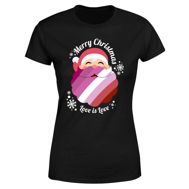 LGBTQ+ Lesbian Christmas Love Women's T-Shirt - Black - S - Schwarz on Productcaster.