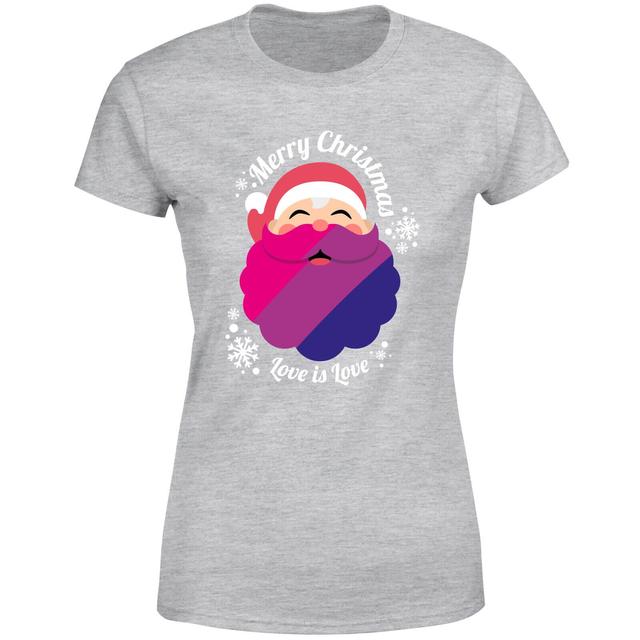 LGBTQ+ Bisexual Christmas Love Women's T-Shirt - Grey - 4XL - Grey on Productcaster.