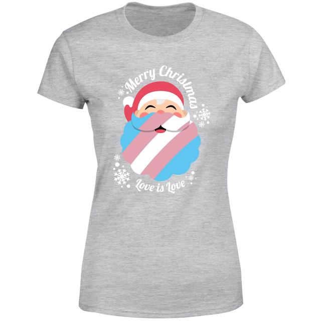 LGBTQ+ Trans Positive Christmas Women's T-Shirt - Grey - L on Productcaster.