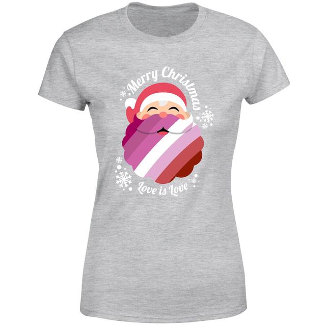 LGBTQ+ Lesbian Christmas Love Women's T-Shirt - Grey - S - Grey on Productcaster.