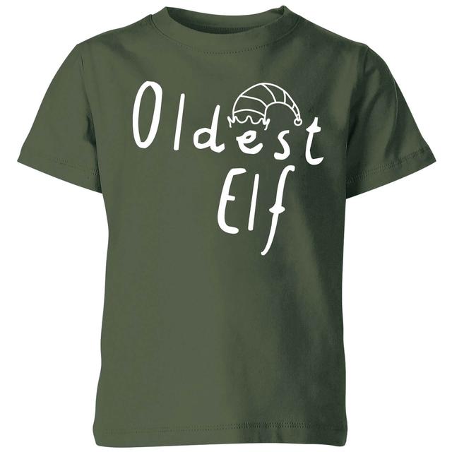 Oldest Christmas Elf Kids' T-Shirt - Green - 3-4 Jahre - Grün on Productcaster.