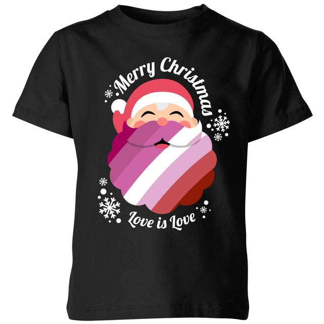 LGBTQ+ Lesbian Christmas Love Kids' T-Shirt - Black - 3-4 Jahre - Schwarz on Productcaster.