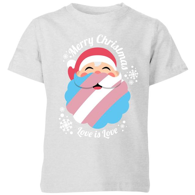 LGBTQ+ Trans Positive Christmas Kids' T-Shirt - Grey - 7-8 Jahre - Grey on Productcaster.