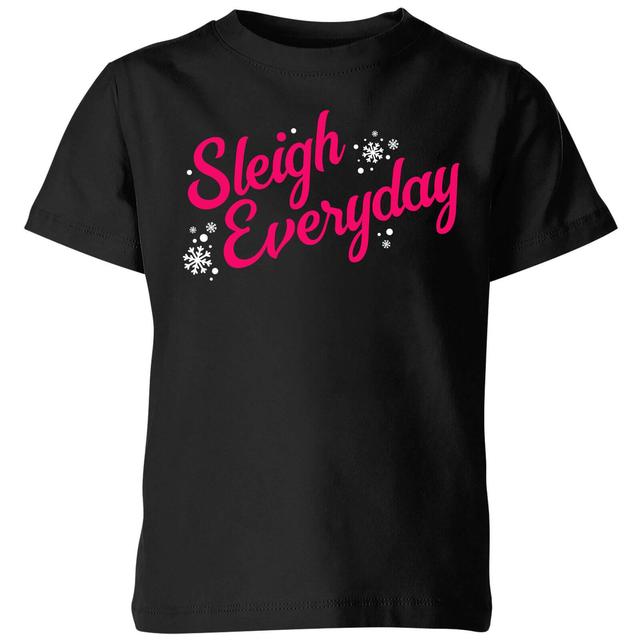 Sleigh Everyday Kids' T-Shirt - Black - 7-8 Jahre - Schwarz on Productcaster.