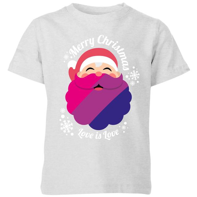 LGBTQ+ Bisexual Christmas Love Kids' T-Shirt - Grey - 7-8 Jahre on Productcaster.