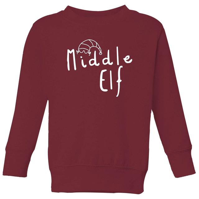 Middle Elf Kids' Sweatshirt - Burgundy - 7-8 Years - Burgundy on Productcaster.