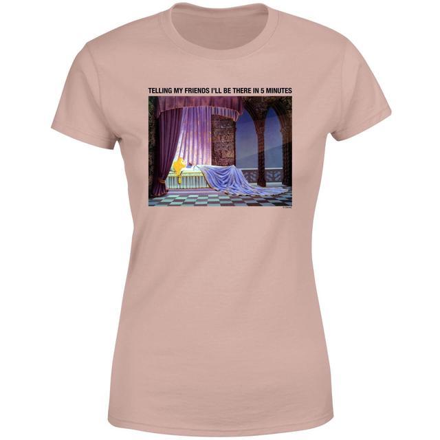 Camiseta para mujer La bella durmiente I'll Be There In Five de Disney - Rosa empolvado - XXL - Dusty pink on Productcaster.