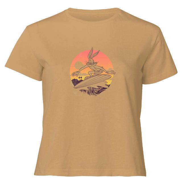 Looney Tunes Surf Women's Cropped T-Shirt - Tan - XL - Tan on Productcaster.