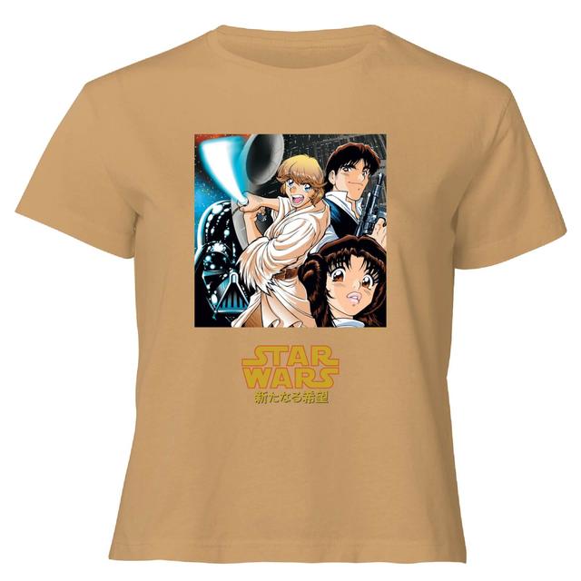 Star Wars Manga Style Women's Cropped T-Shirt - Tan - XL on Productcaster.