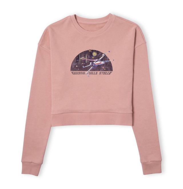 Sudadera corta italiana X-Wing para mujer de Star Wars - Rosa empolvado - M - Dusty pink on Productcaster.