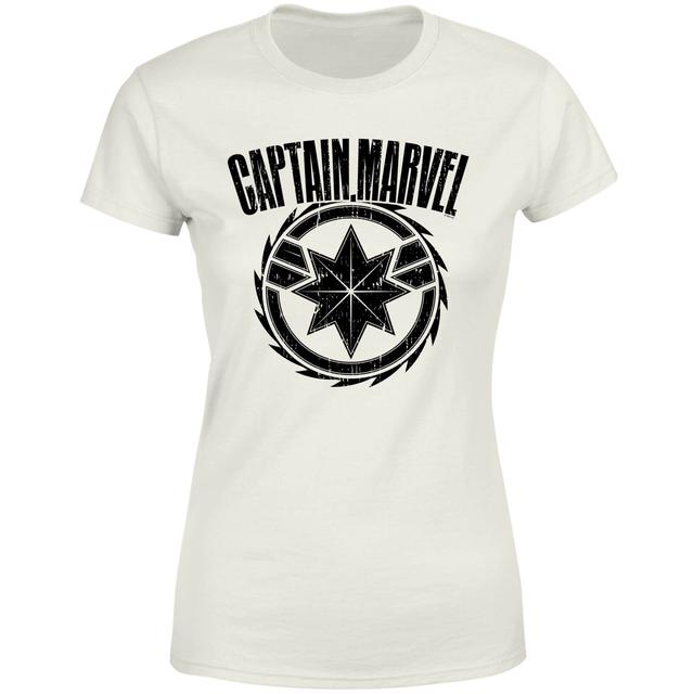 Captain Marvel Logo Women's T-Shirt - Cream - S - Cream on Productcaster.