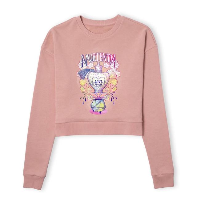 Sudadera corta para mujer Amorentia Love Potion de Harry Potter - Rosa empolvado - L - Dusty pink on Productcaster.