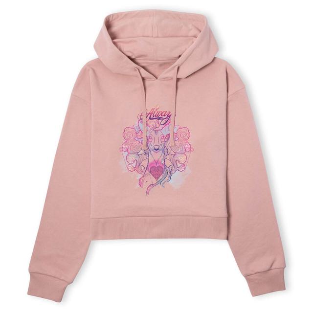 Harry Potter Always Women's Cropped Hoodie - Dusty Pink - L - Dusty pink on Productcaster.