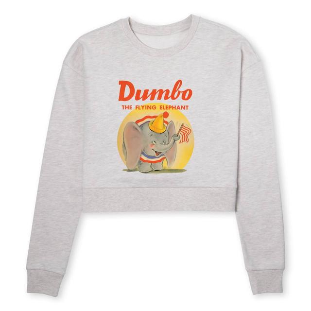 Sudadera corta para mujer Flying Elephant de Dumbo - Crudo jaspeado - XXL - Ecru marl on Productcaster.