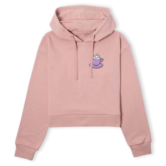 Disney Aristocats Marie Teacup Women's Cropped Hoodie - Dusty Pink - M on Productcaster.