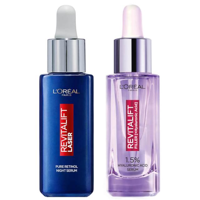 L'Oréal Paris Hyaluronic Acid Serum and Revitalift Laser Retinol Serum Bundle on Productcaster.