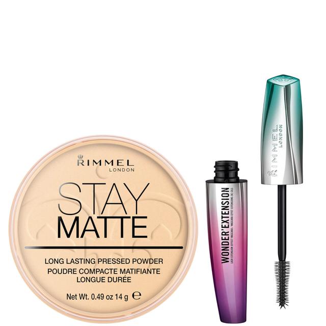 Rimmel Stay Matte Pressed Powder and Wonder Extension Mascara Bundle on Productcaster.