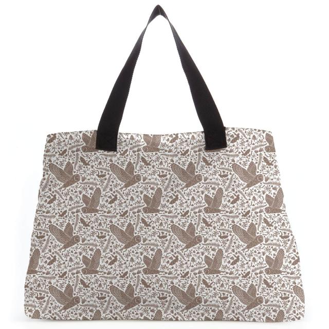 Owls Monochrome Burrowing Owl Blow Out Tote Bag on Productcaster.